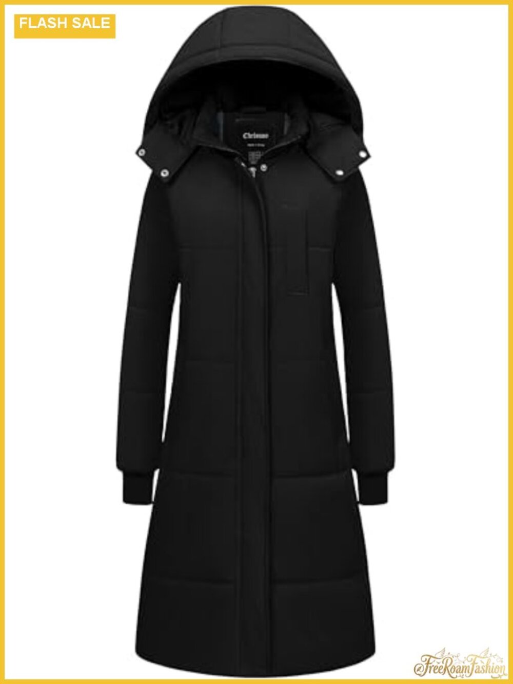 Women's Long Winter Puffer Coat Waterproof Fleece Lined Quilted Parka Hood